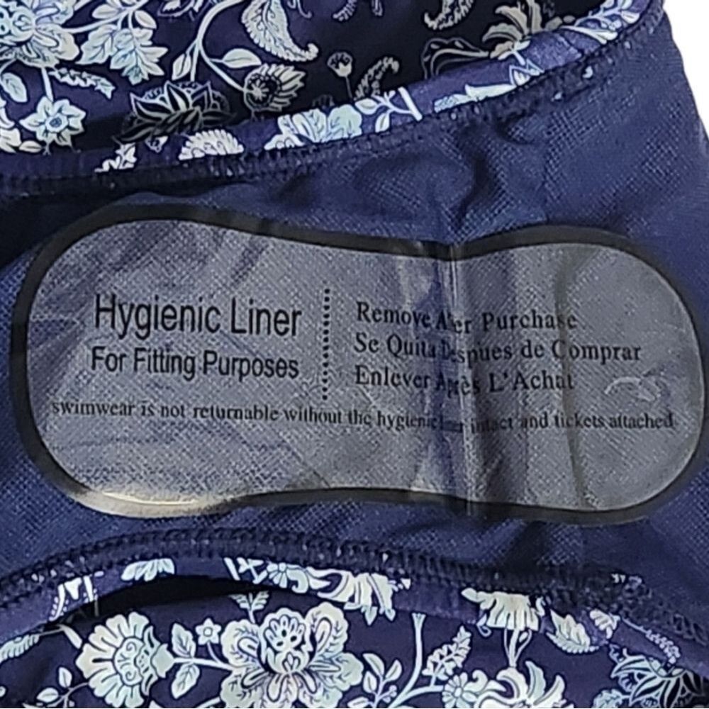 NEW! Carole Hochman Women's Swimsuit Tie Waist Paisley Blue White UPF 50+ Medium - Picture 8 of 12